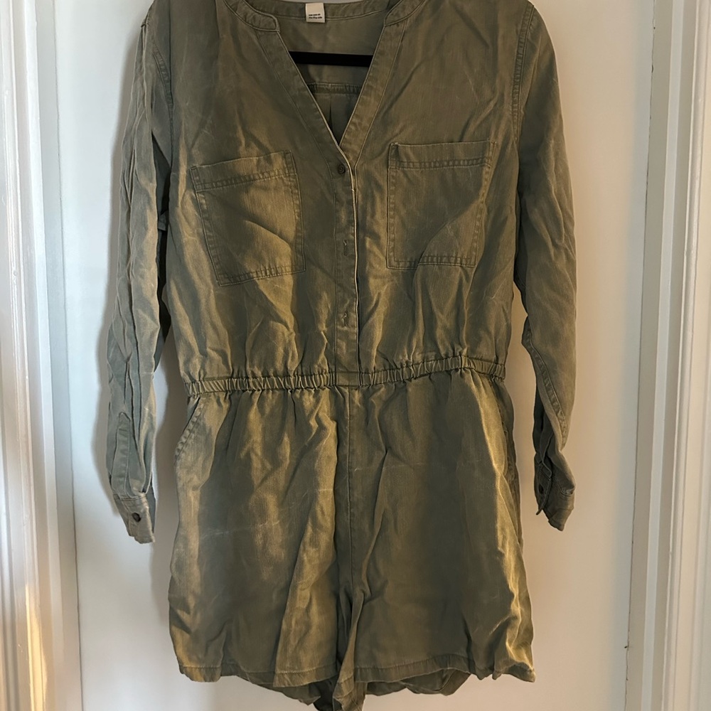 Olive Green Women's Romper
